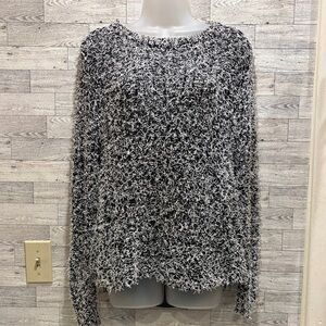 Lapis Charcoal and Silver Patterned Scarf